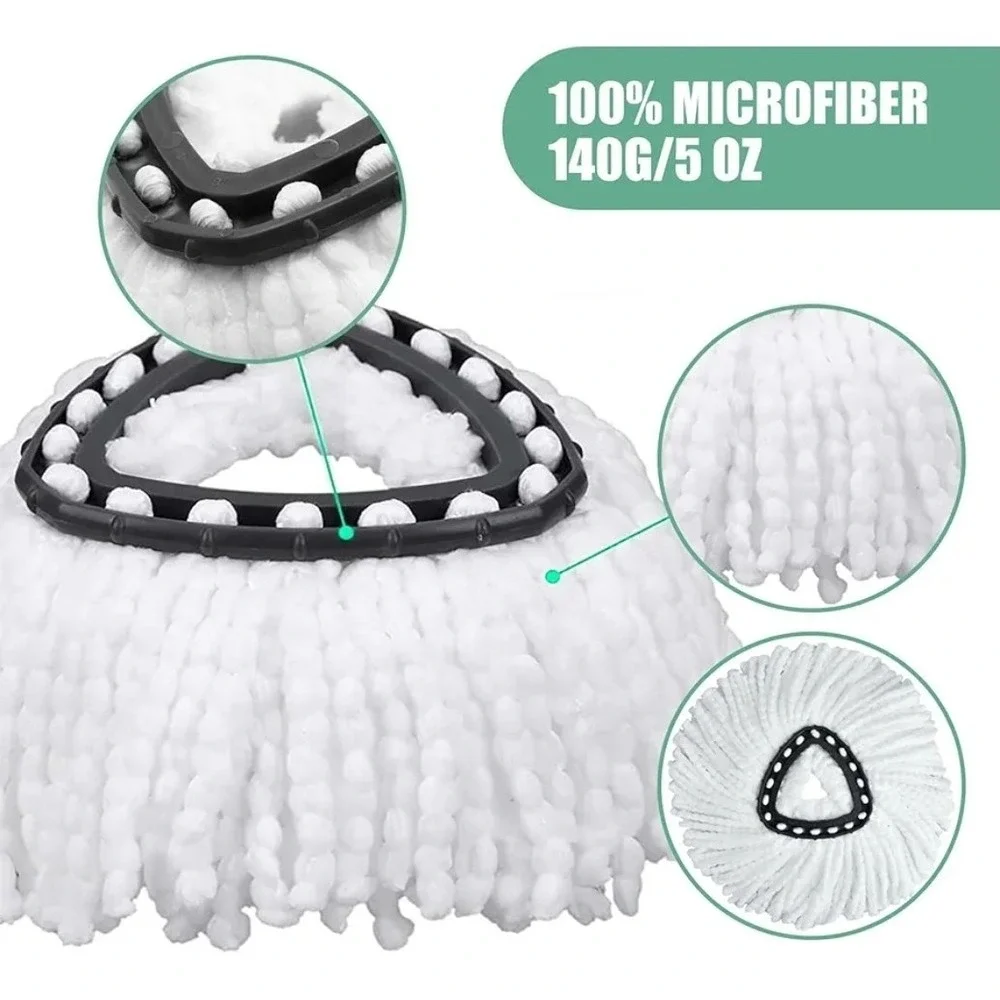 Spin Mop Replacement Heads, 100% Microfiber Spin Mop Head - 10 Pack